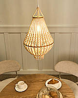 Люстра з дерев'яними намистинами KUMBUKKAN світло-коричнева