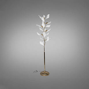 Торшер класичний з керамічними елементами на 6 ламп E14 колір каркасу золотий D-8283-6F GD