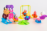 Ігровий набір Свинка Пеппа та сім’я з майданчиком (8 фігурок, карусель, гойдалка), фото 2