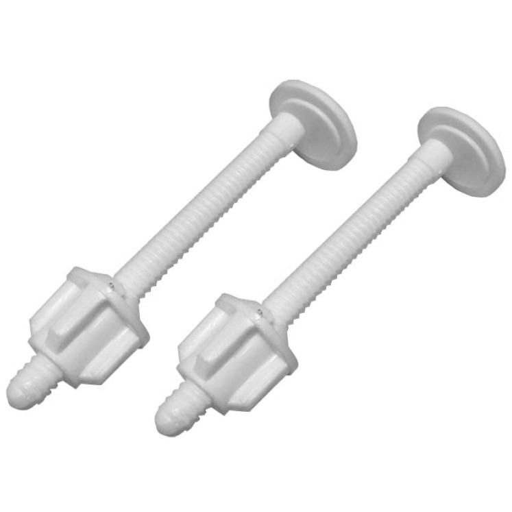 Кріплення кришки унітаза універсальне з ексцентриком С42 кругле 30 мм пластикова упаковка 10 штук, фото 1