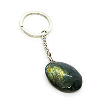 Брелок для ключів на сумку натуральний камінь лабрадор