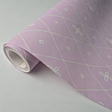 Шпалери вінілові 0.53 × 10.05 м Marburg 4 Woman 54007, фіолетові з візерунком для спальні, вітальні, кабінету, фото 6