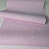 Шпалери вінілові 0.53 × 10.05 м Marburg 4 Woman 54007, фіолетові з візерунком для спальні, вітальні, кабінету, фото 3