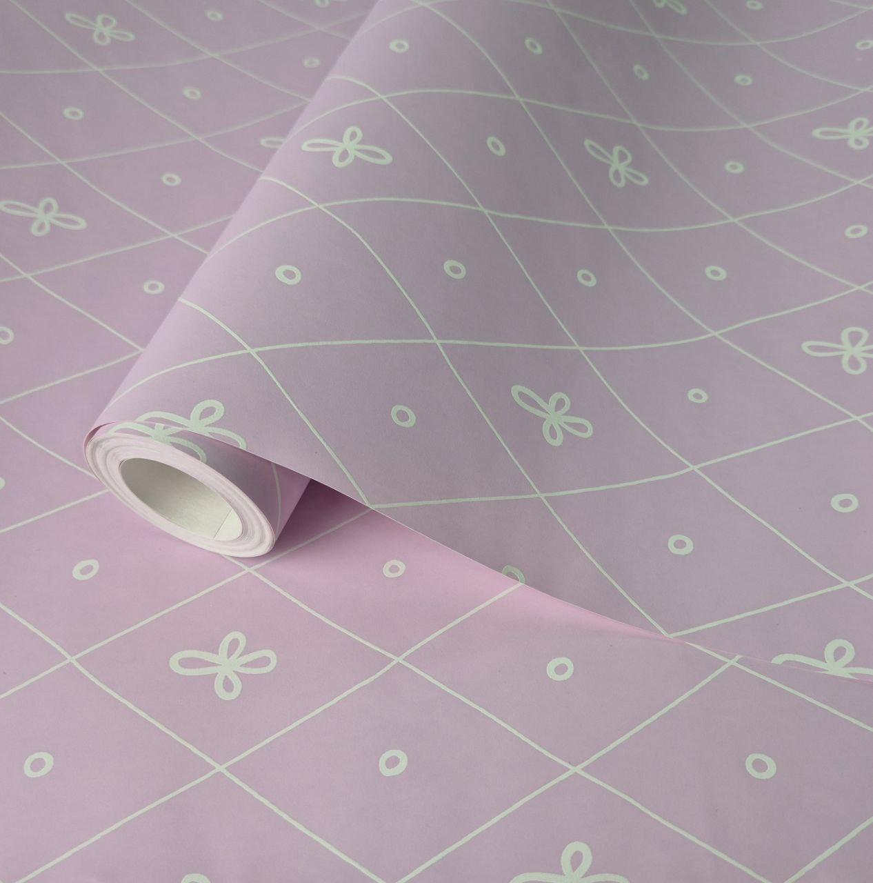 Шпалери вінілові 0.53 × 10.05 м Marburg 4 Woman 54007, фіолетові з візерунком для спальні, вітальні, кабінету, фото 1