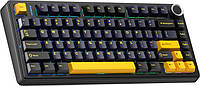 ІГРОВА Клавіатура AULA F75 BLACK-YELLOW механічна та з безліччю видів підсвічування