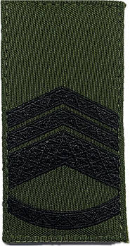 Погон ЗСУ старший майстер-сержант (чорна нитка, на липучці) олива