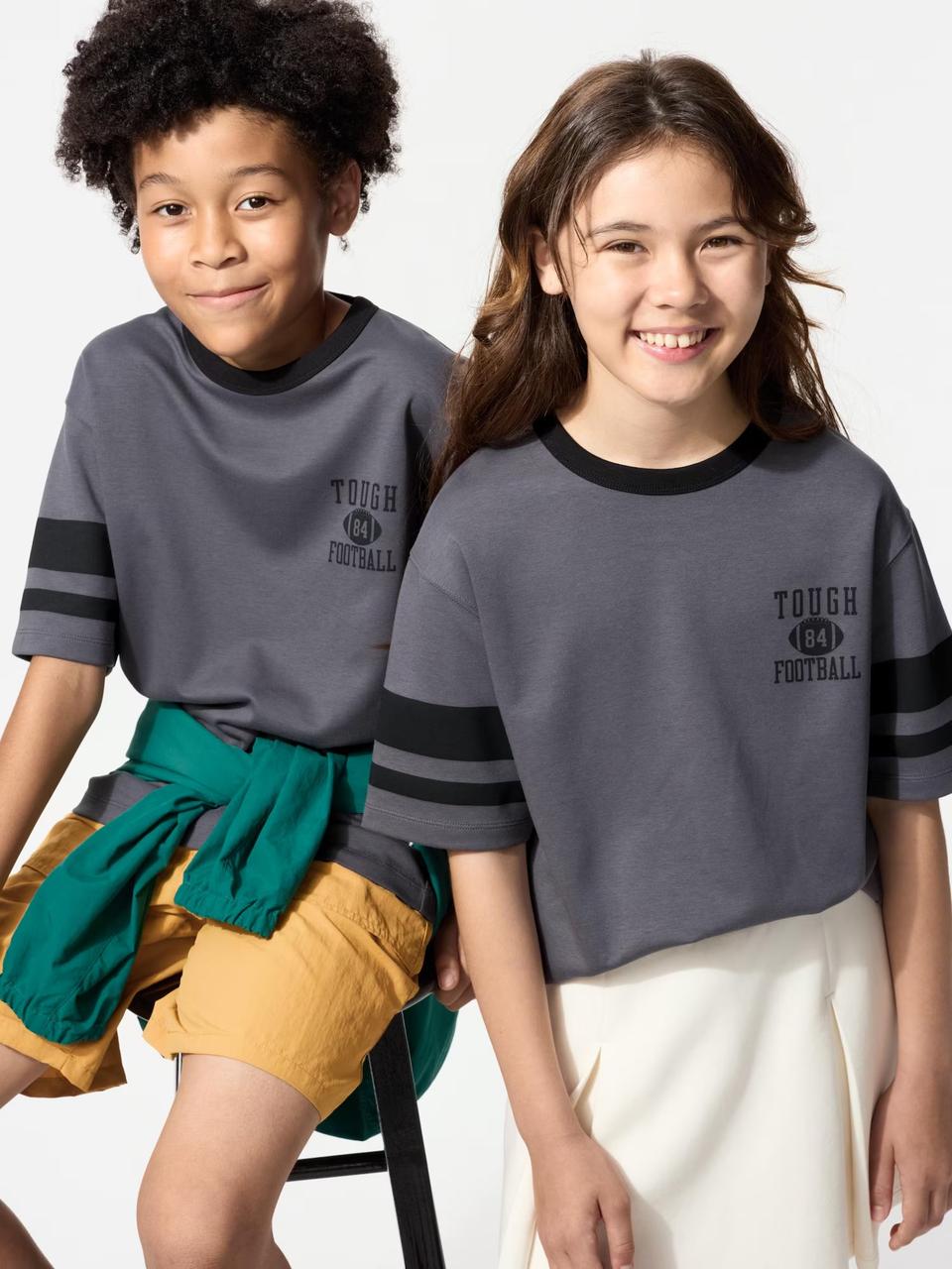 Дитяча футболка Uniqlo з принтом 1159841614 (Сірий 115-125), фото 1