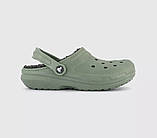 Утеплені клоги Crocs сабо з хутром 43-44 (m10/w12 US) 28,5 см Зелений 1159841699, фото 2