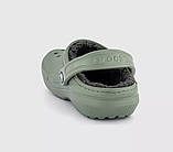 Утеплені клоги Crocs сабо з хутром 43-44 (m10/w12 US) 28,5 см Зелений 1159841699, фото 3