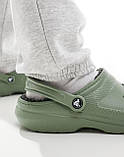 Утеплені клоги Crocs сабо з хутром 43-44 (m10/w12 US) 28,5 см Зелений 1159841699, фото 8