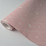 Шпалери вінілові 0.53 × 10.05 м Marburg 4 Woman 54008, рожеві з візерунком для спальні, вітальні, холу, фото 4