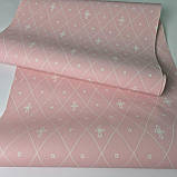 Шпалери вінілові 0.53 × 10.05 м Marburg 4 Woman 54008, рожеві з візерунком для спальні, вітальні, холу, фото 2