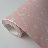 Шпалери вінілові 0.53 × 10.05 м Marburg 4 Woman 54008, рожеві з візерунком для спальні, вітальні, холу, фото 5