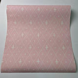 Шпалери вінілові 0.53 × 10.05 м Marburg 4 Woman 54008, рожеві з візерунком для спальні, вітальні, холу, фото 3