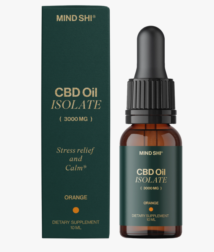Олія CBD Oil Isolate Mind Shi 3000 мг Апельсин Orange 10 мл, фото 1