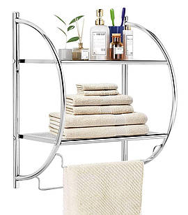 Полиця навісна у ванну (BS-1009) з полицями і вішалками для рушників