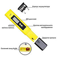 Електронний pH-метр для води з ATC (PH-02)