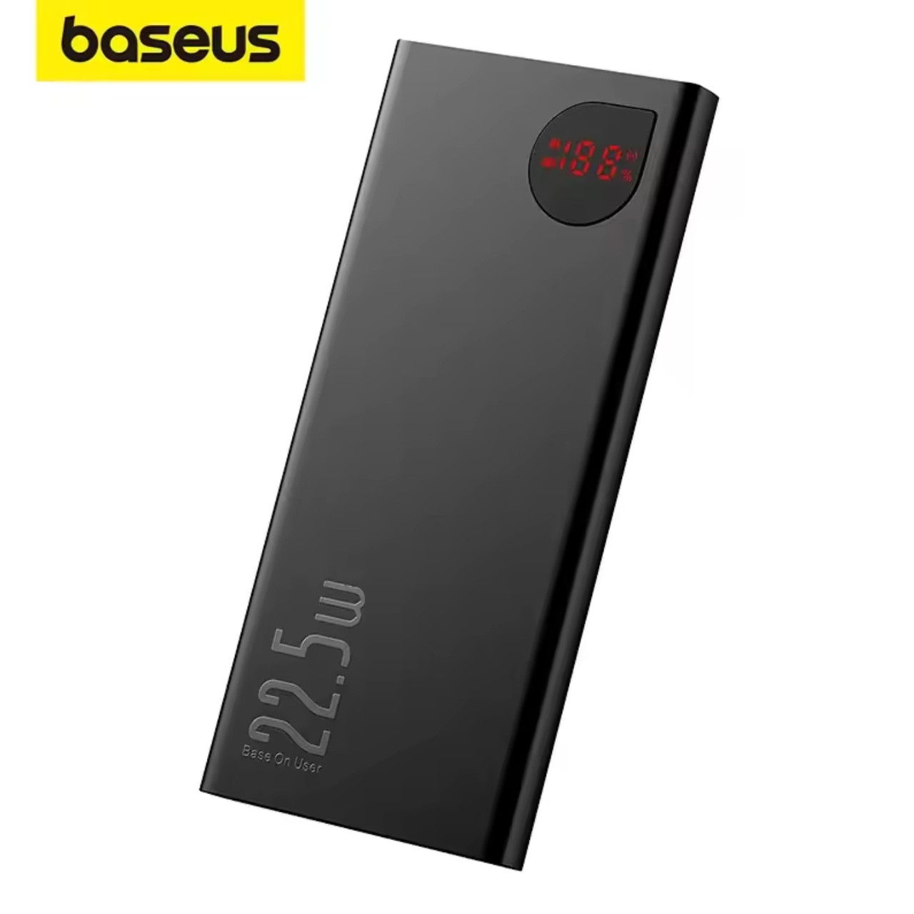 УМБ BASEUS Bipow Digital Display Power Bank 20000mAh 2 USB Type-C PD QC 20W 3A Павербанк, Портативна батарея, фото 1