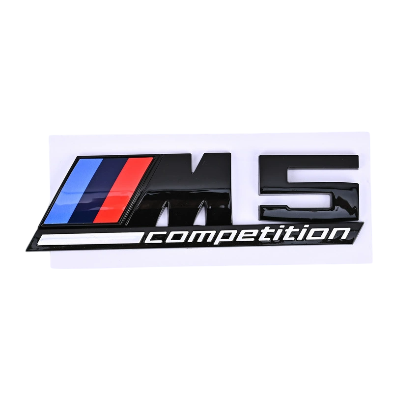 Емблема напис M5 competition для BMW чорна глянцева пластик (на скотчі), фото 1