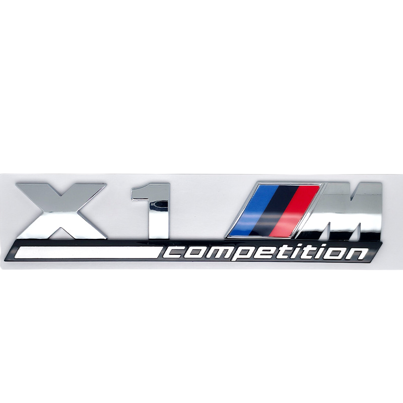 Емблема напис X1M competition для BMW хром пластик (на скотчі), фото 1