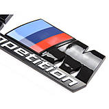 Емблема напис X3M competition для BMW чорна глянцева пластик (на скотчі), фото 3