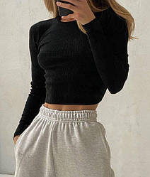 Жіночий кроп-топ; Колір: чорний, білий, моко;  Розмір: 42-46 (універсал);