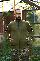 Флісова кофта хакі з шевроном, комплект для військових та тактичних операцій, водонепроникна демісезонна