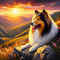 Діамантова мозаїка. Картина на підрамнику Гірський спокій, 30х30см