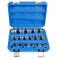 Набір головок SPLINE 8-32мм, 1/2, 19од. REWOLT T1348
