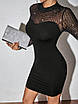 Елегантна сукня-міні з рукавами сіткою, фото 3
