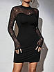 Елегантна сукня-міні з рукавами сіткою, фото 4