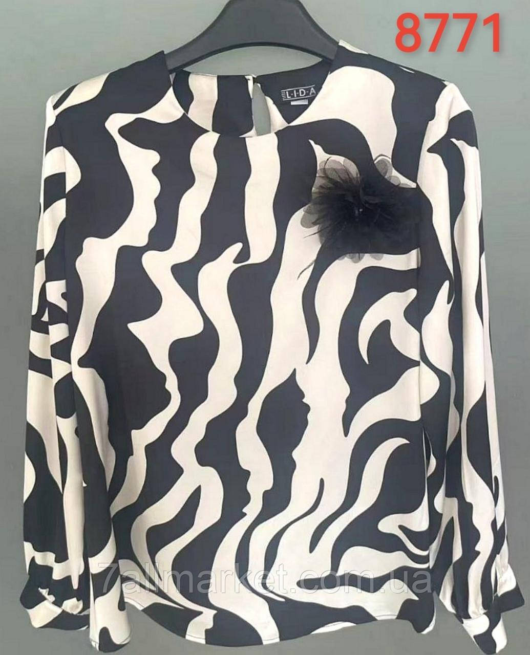 Блузка жіноча молодіжна розміри 52-62 "LIDA" купити недорого від прямого постачальника