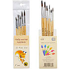 Набір пензликів "Білка" 6 штук "C" 7677