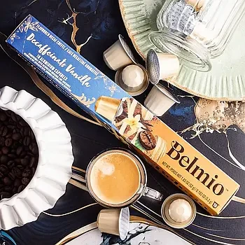 Кава в капсулах Belmio Decaffeinato Vanilla 7 Nespresso 10 шт Бельгія Неспресо без кофеїну, фото 1