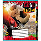 Зошит учнівський "М'яч" 012-510027C-3 в косу лінію, 12 аркушів