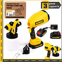 Краскопульт DeWalt DCE550N аккумуляторный (36V, 6Ah) Краскораспылитель Деволт с 2 АКБ и регулировкой ширины gt