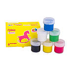 Дитячі гуашеві фарби "Малята" 100201, 6 кольорів 10 мл