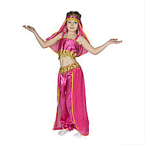Костюм принцеси Жасмин східної красуні малиновий Зріст 118-124 см, фото 3