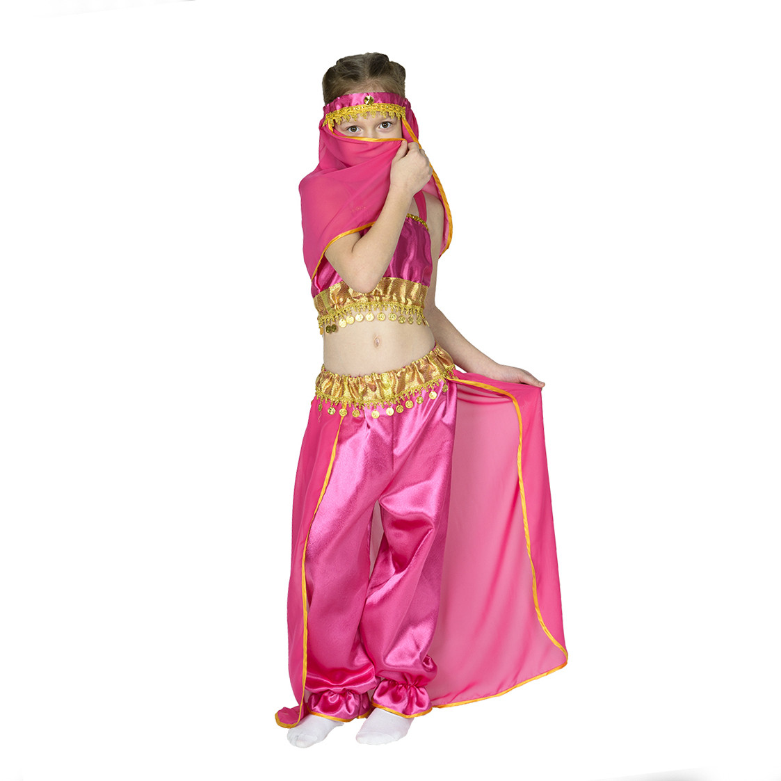 Костюм принцеси Жасмин східної красуні малиновий Зріст 118-124 см