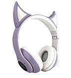 Стильні бездротові навушники STN-25 з вушками та підсвіткою Фіолетовий, фото 5