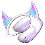 Стильні бездротові навушники STN-25 з вушками та підсвіткою Фіолетовий, фото 6