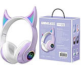 Стильні бездротові навушники STN-25 з вушками та підсвіткою Фіолетовий, фото 8