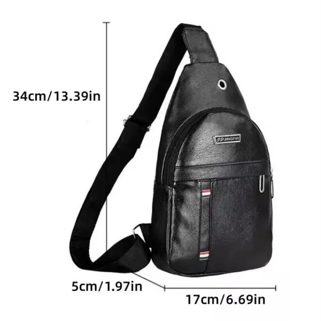 Сумка рюкзак чоловіча через плече VMFashion кросбоді слінг екошкіра, фото 1