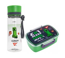 Набір дитячий YES Minecraft пляшка для води 400 мл + ланч-бокс 750 мл (7083181)