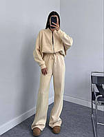 Костюм жіночий кофта на блискавці без капюшона та штани зі швом спереду, тринитка петля 42-44 46-48