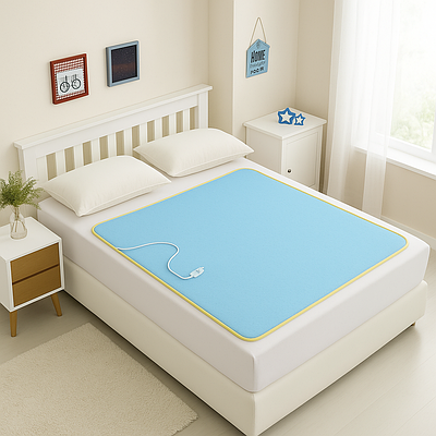 Електропростинь з підігрівом двоспальна Туреччина 120х160см Синій