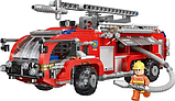 Конструктор машина з гідрантом "Пожежна вантажівка" 767 ел. рухомі елементи в коробці (XB-03028), фото 3