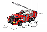 Конструктор машина з гідрантом "Пожежна вантажівка" 767 ел. рухомі елементи в коробці (XB-03028), фото 7