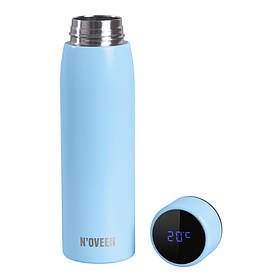 Smart-блакитна термопляшка Noveen Tb2217 380 мл з дисплеєм