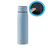 Smart-блакитна термопляшка Noveen Tb2217 380 мл з дисплеєм, фото 3